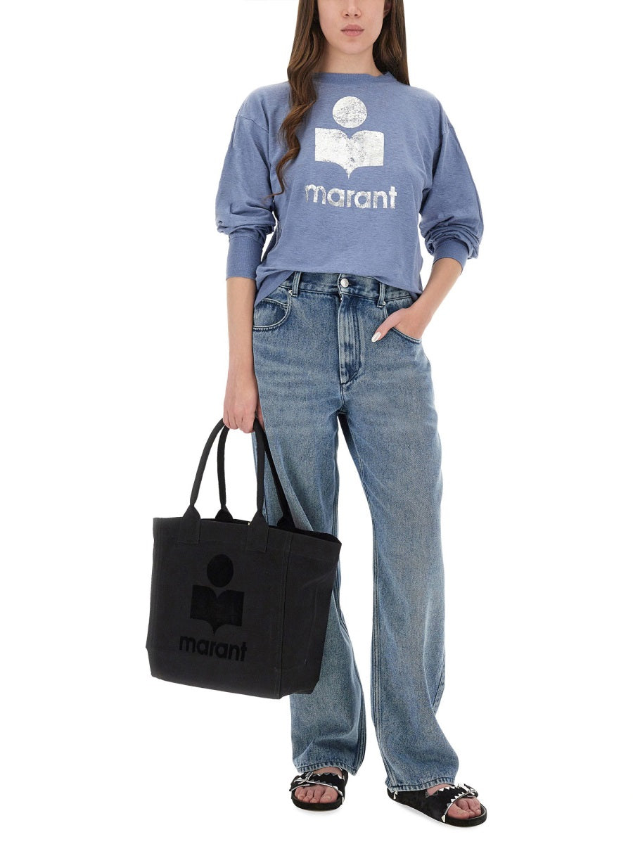 MARANT ÉTOILE Regular Fit T-Shirt in 100% Linen - Size S