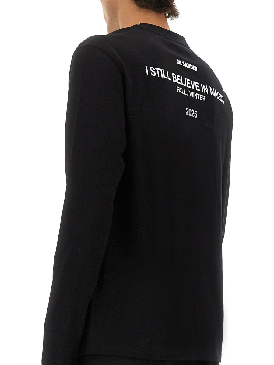 JIL SANDER Men's Long-Sleeved T-Shirt - Size L