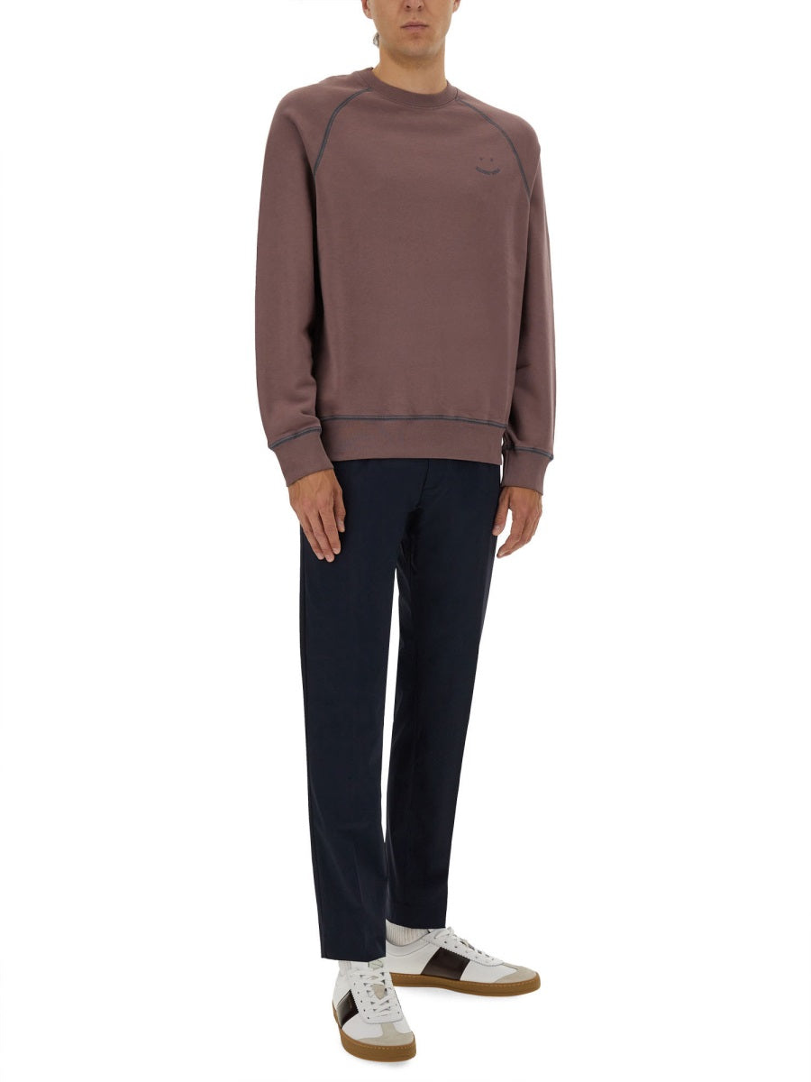 PS BY PAUL SMITH Classic Sweatshirt with Embroidered Happy