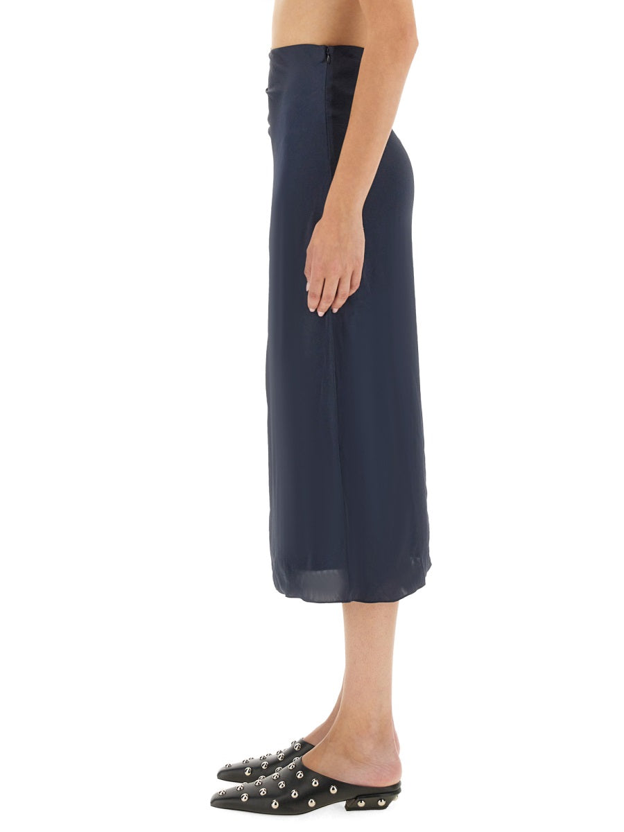 THEORY Draped Midi Skirt - Size 2