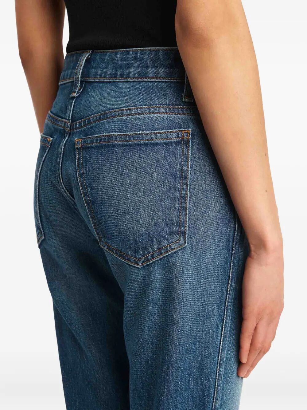 KHAITE Slim Leg High-Waist Jeans