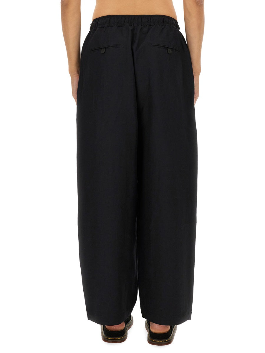 STUDIO NICHOLSON Elastic Waist Trousers with Luxe Fabric - Size L