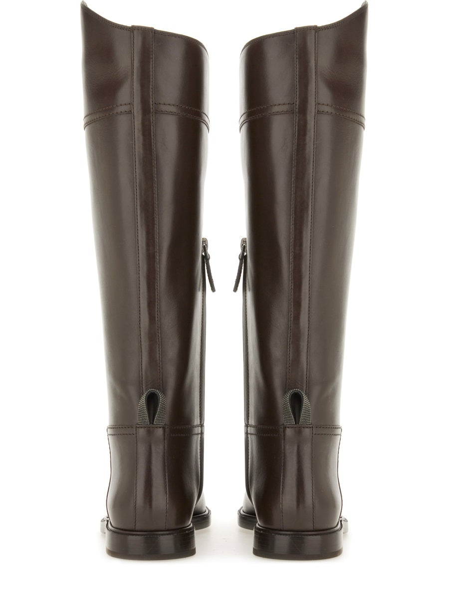 BRUNELLO CUCINELLI Elegantly Crafted Women's Leather Boots