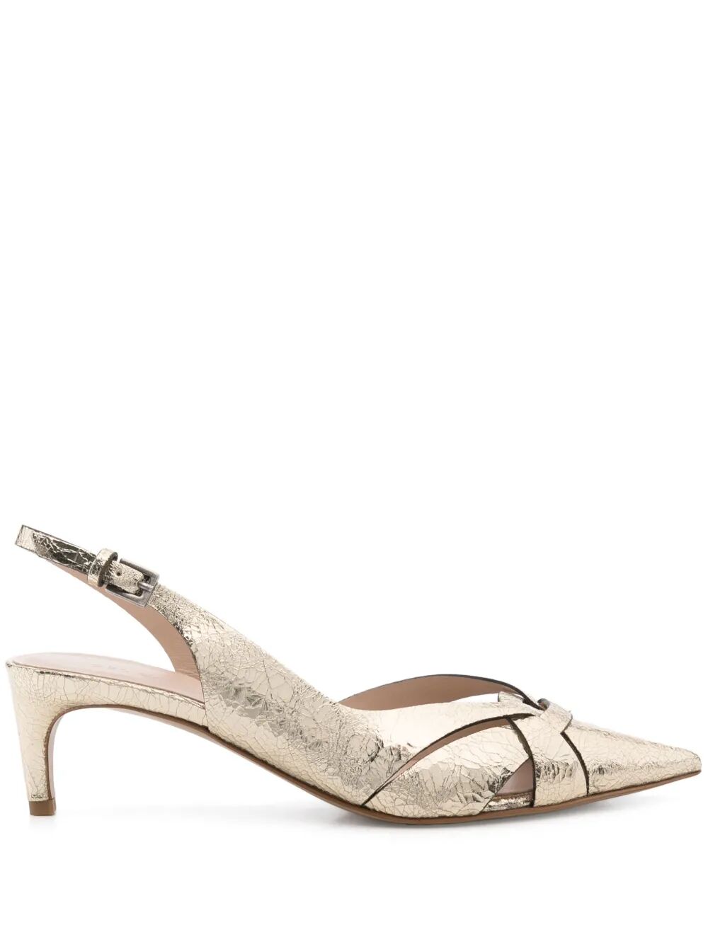 DEL CARLO Metallic Sling Back Sandals for Women