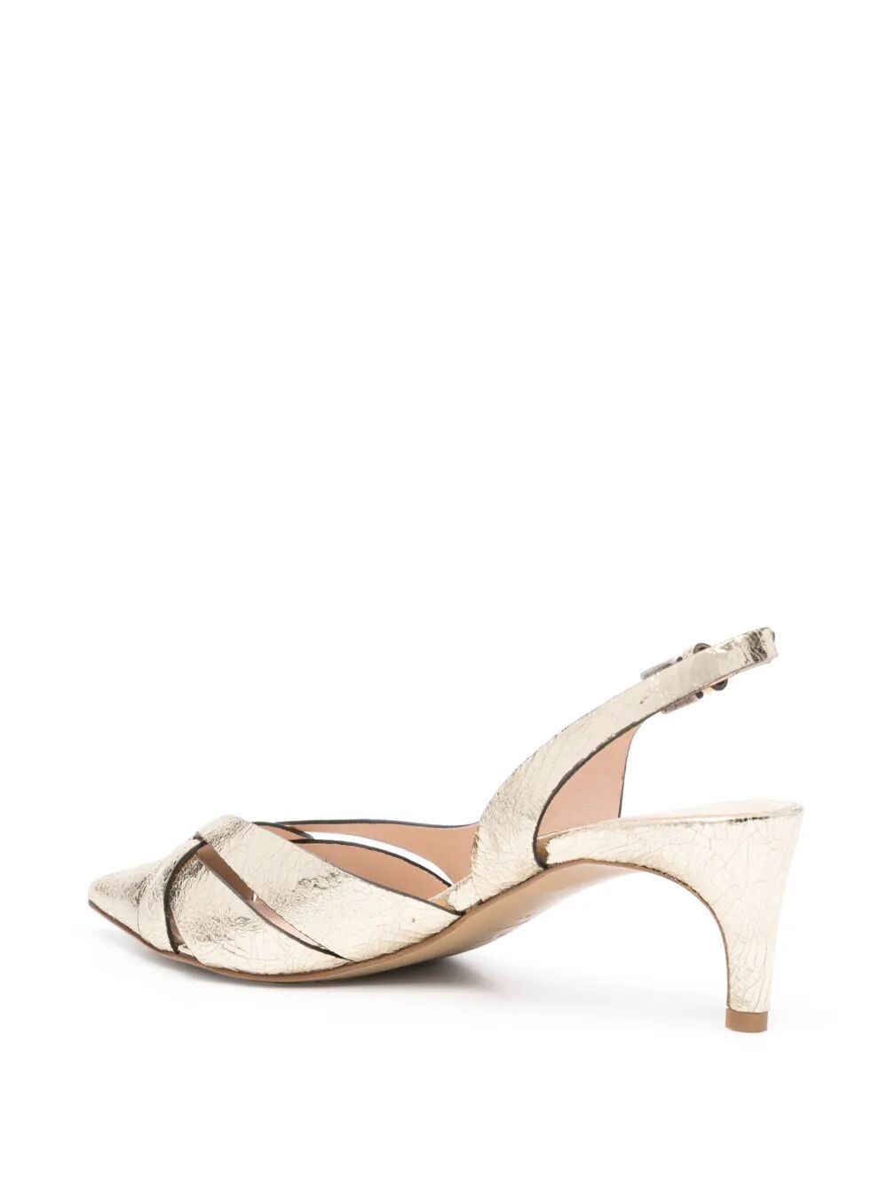 DEL CARLO Metallic Sling Back Sandals for Women