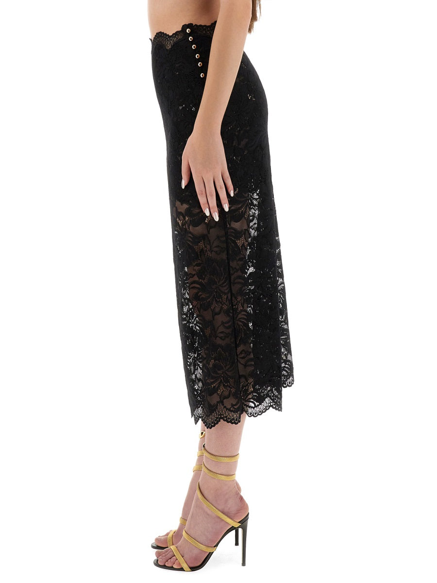 RABANNE Lace Midi Skirt - Cropped Cut