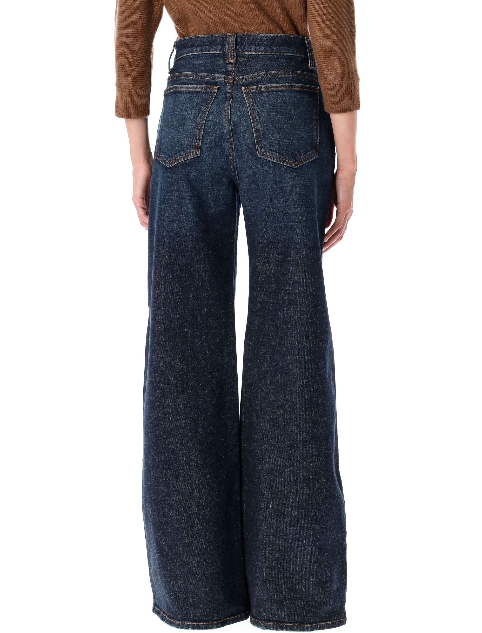 KHAITE Wide-Leg Cut Jeans
