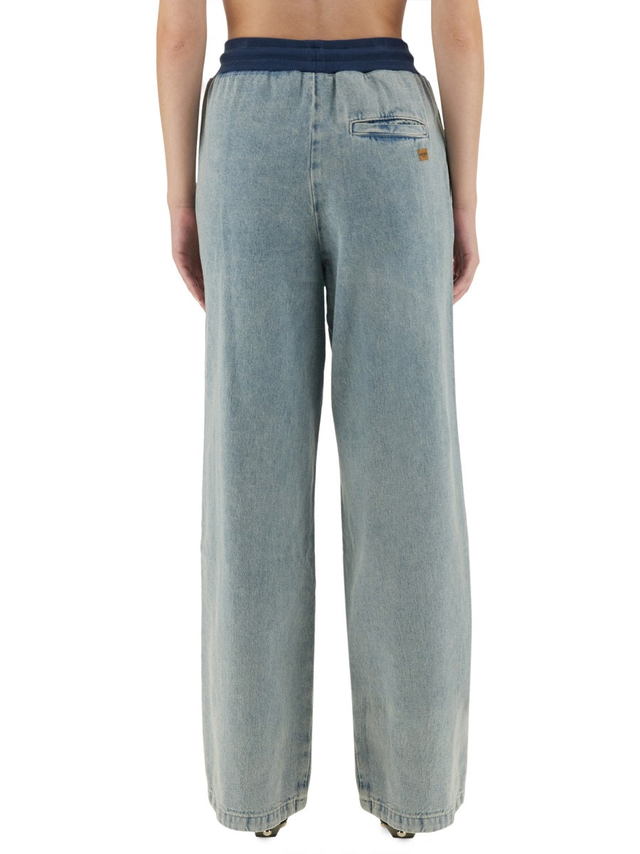 MOSCHINO JEANS Wide Leg Denim Jeans - Size S