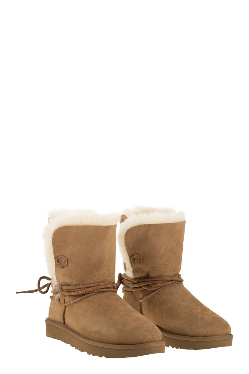 UGG Bailey Tie Mini Suede Ankle Boots