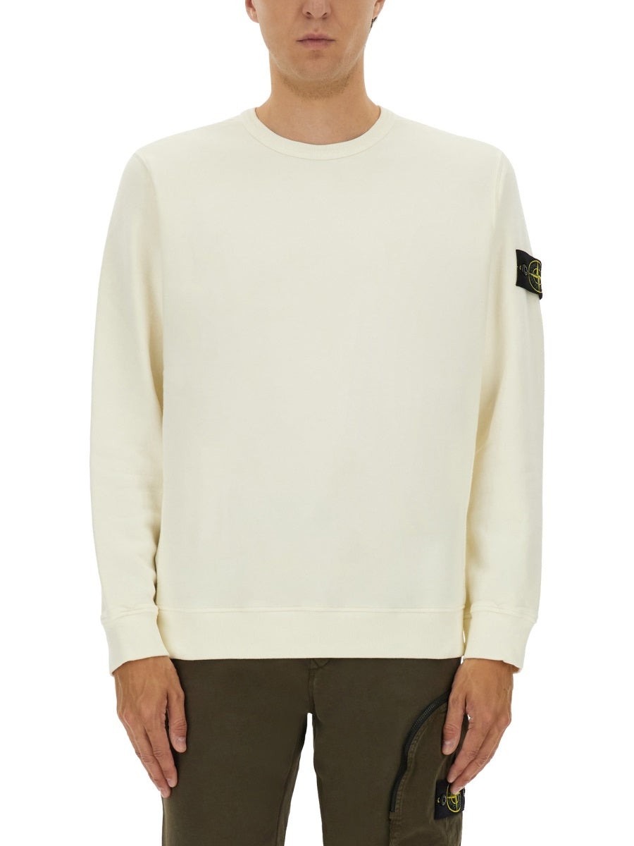 STONE ISLAND Organic Cotton Sweatshirt - Regular Fit, Size L