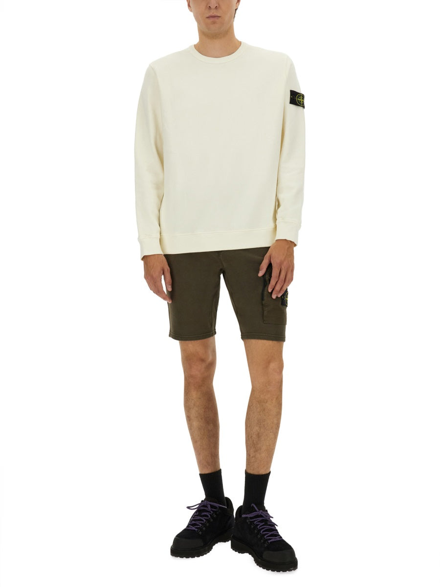 STONE ISLAND Organic Cotton Sweatshirt - Regular Fit, Size L