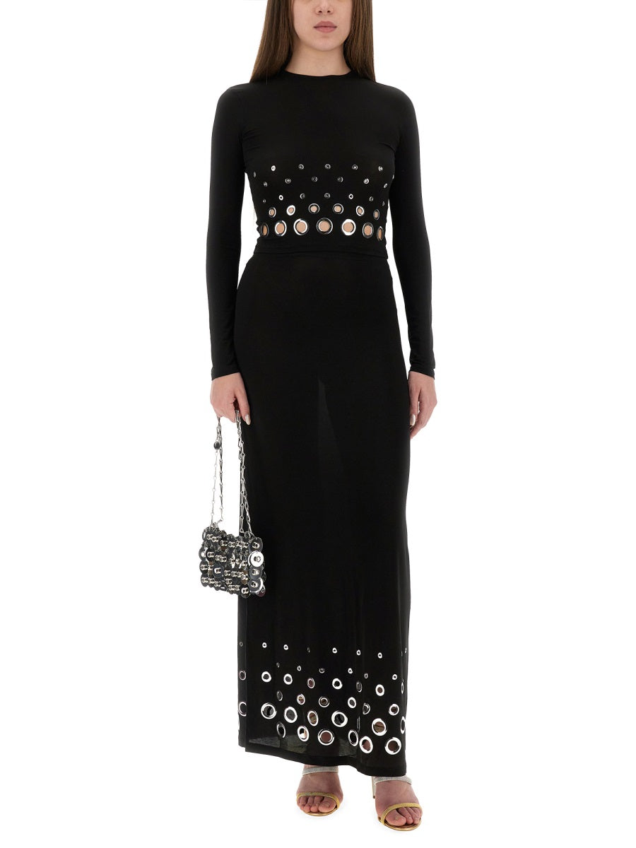 RABANNE Slim Fit Cropped Top with Eyelets - Size 36