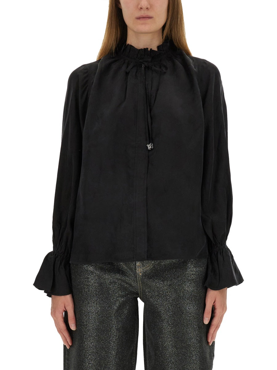 GANNI Chic Cupro Viscose Shirt - Perfect for FW25