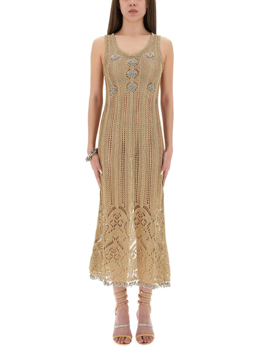 RABANNE Long Crochet Dress - Size S