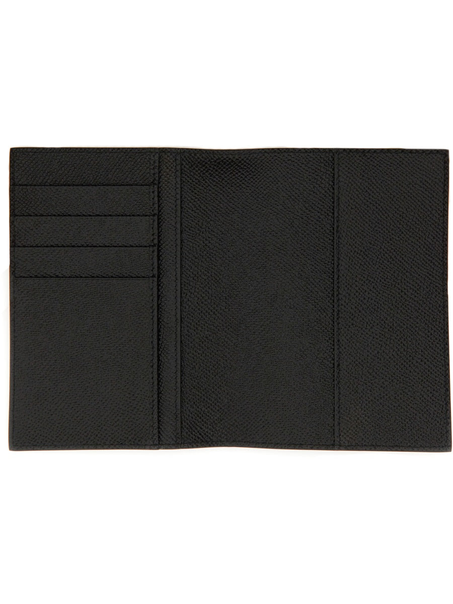 DOLCE & GABBANA Leather Passport Holder for Men - Perfect for FW25