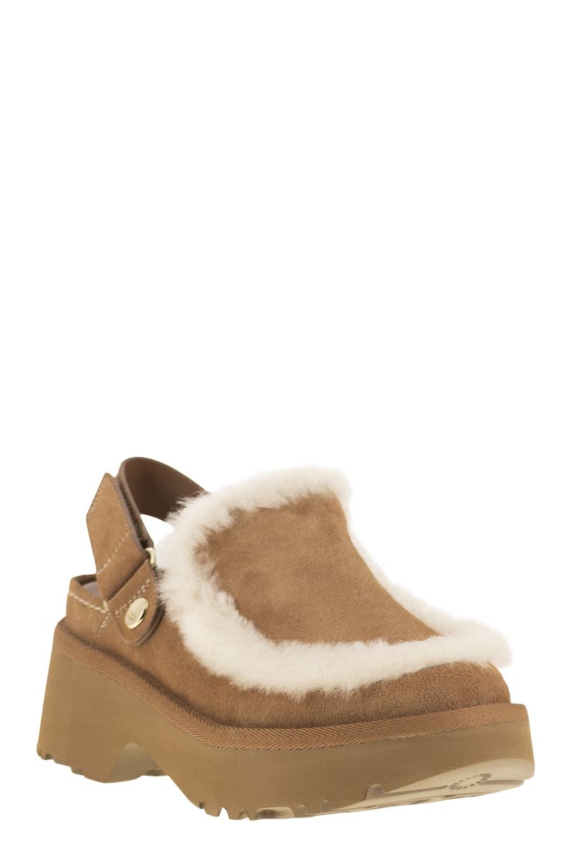 UGG Esmee Suede Clogs with 5.1 cm Heel