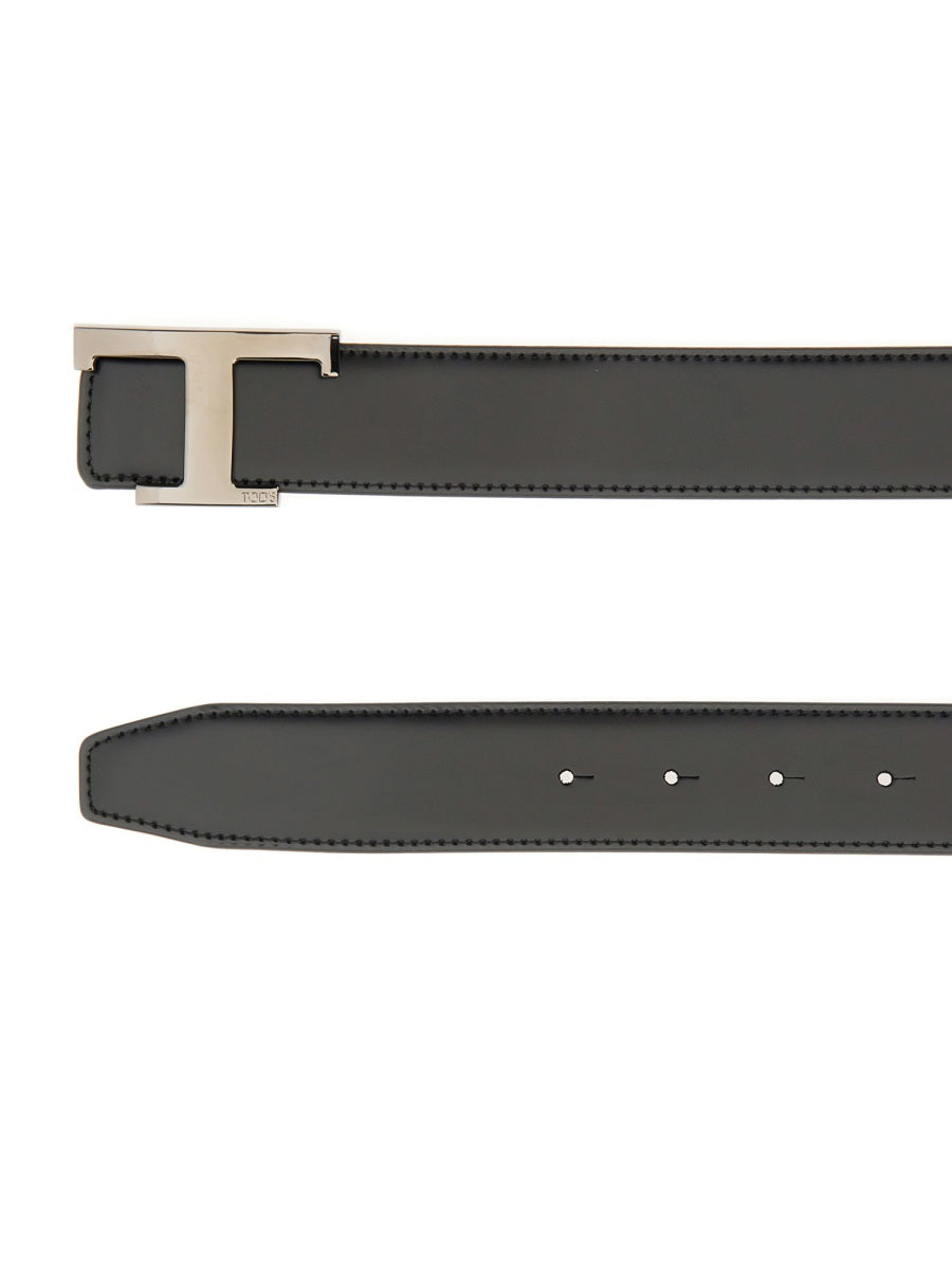 TOD'S Classic Leather Belt for Men - FW25 Collection