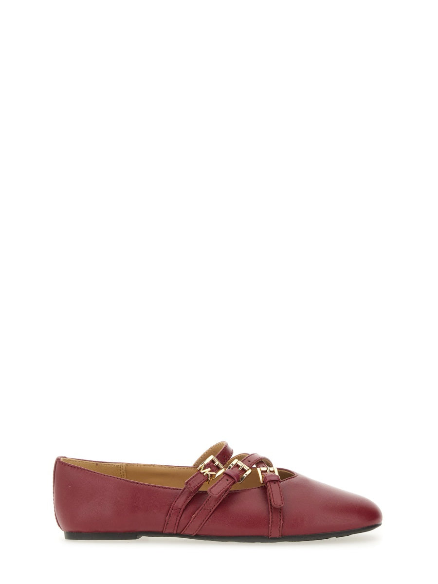 MICHAEL BY MICHAEL KORS Indy Flex Leather Ballerina Flats