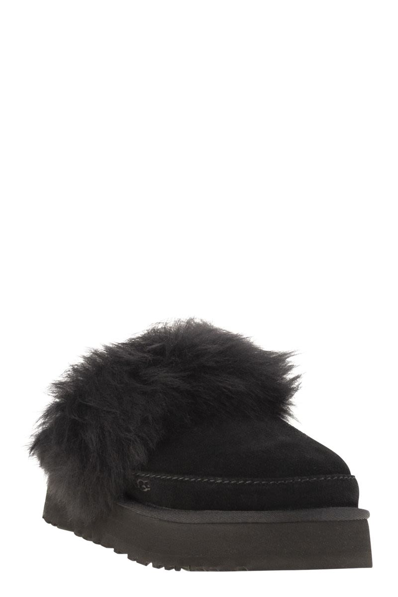 UGG Cozy Platform Slippers with Fur - 2.54 cm Height