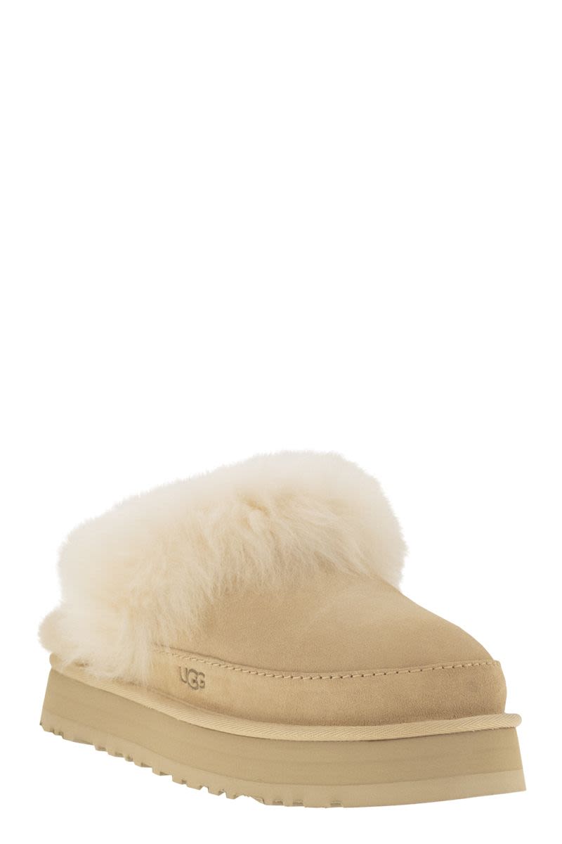 UGG Cozy Suede and Sheepskin Slippers - 2.5 CM Platform