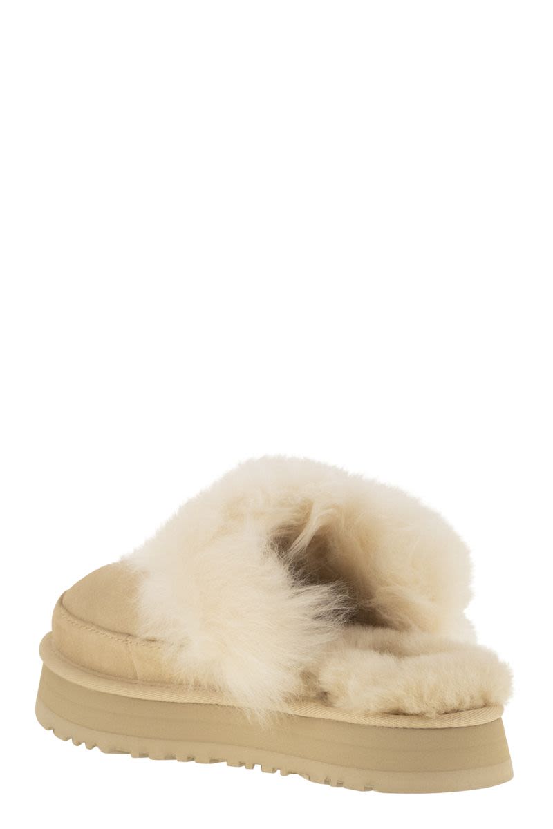 UGG Chic Platform Slippers with Fur - 2.54 cm Height