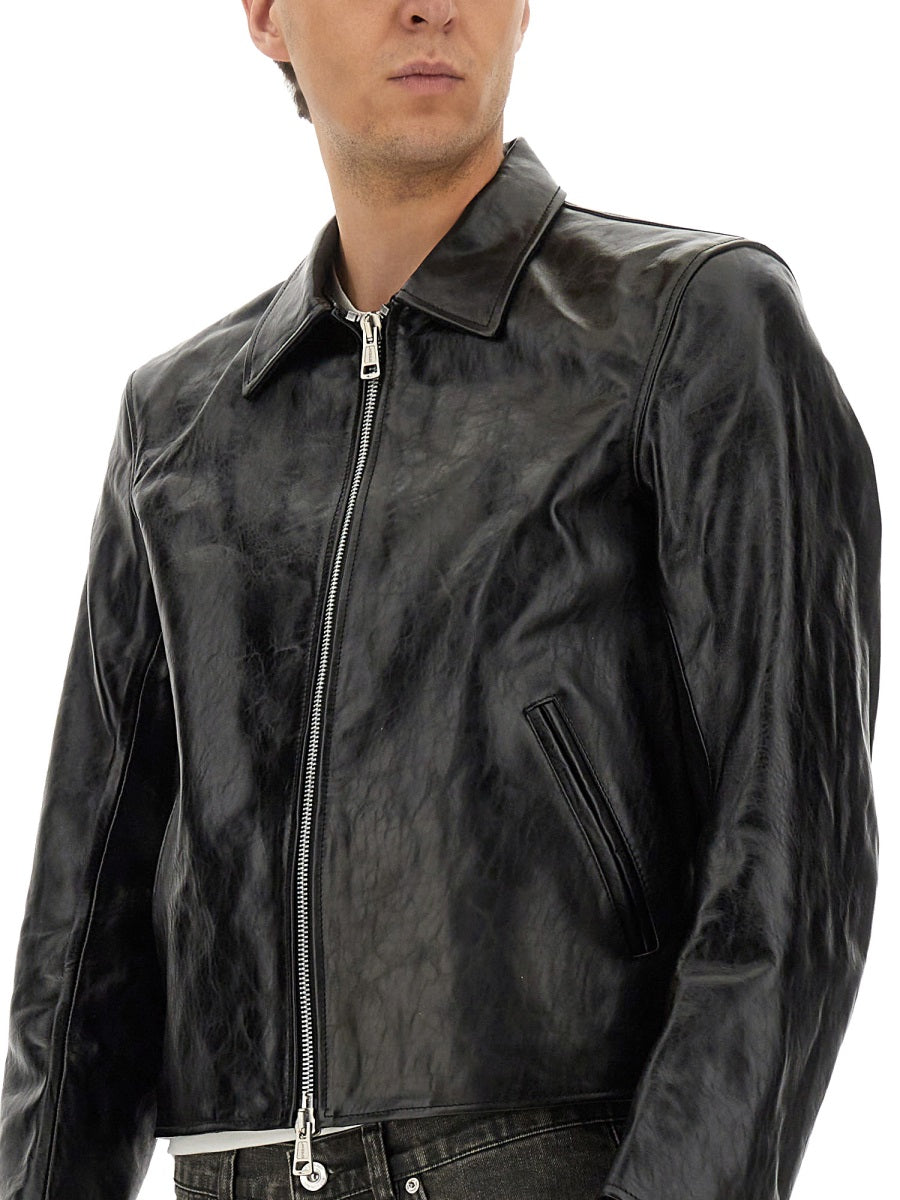 OUR LEGACY Men's Mini Leather Jacket - Size 48