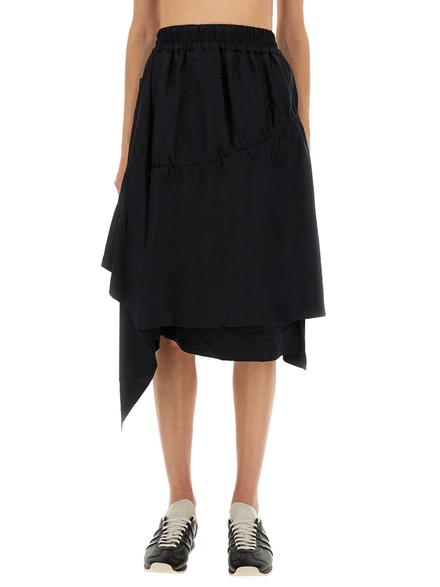 Y-3 Asymmetrical Midi Skirt