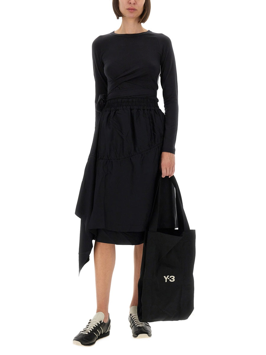 Y-3 Asymmetrical Midi Skirt