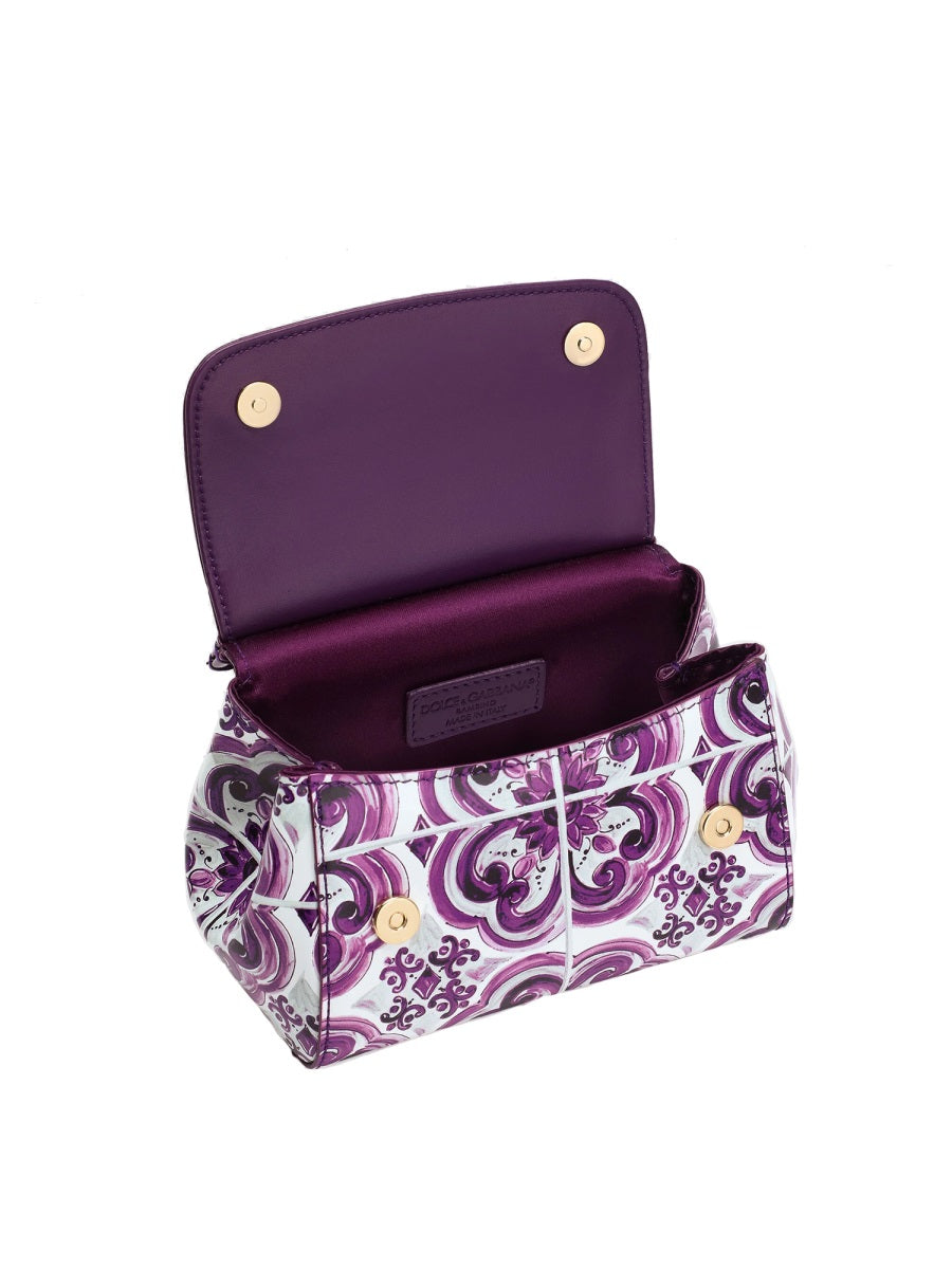 DOLCE & GABBANA Mini Leather Handbag for Girls - FW25 Collection