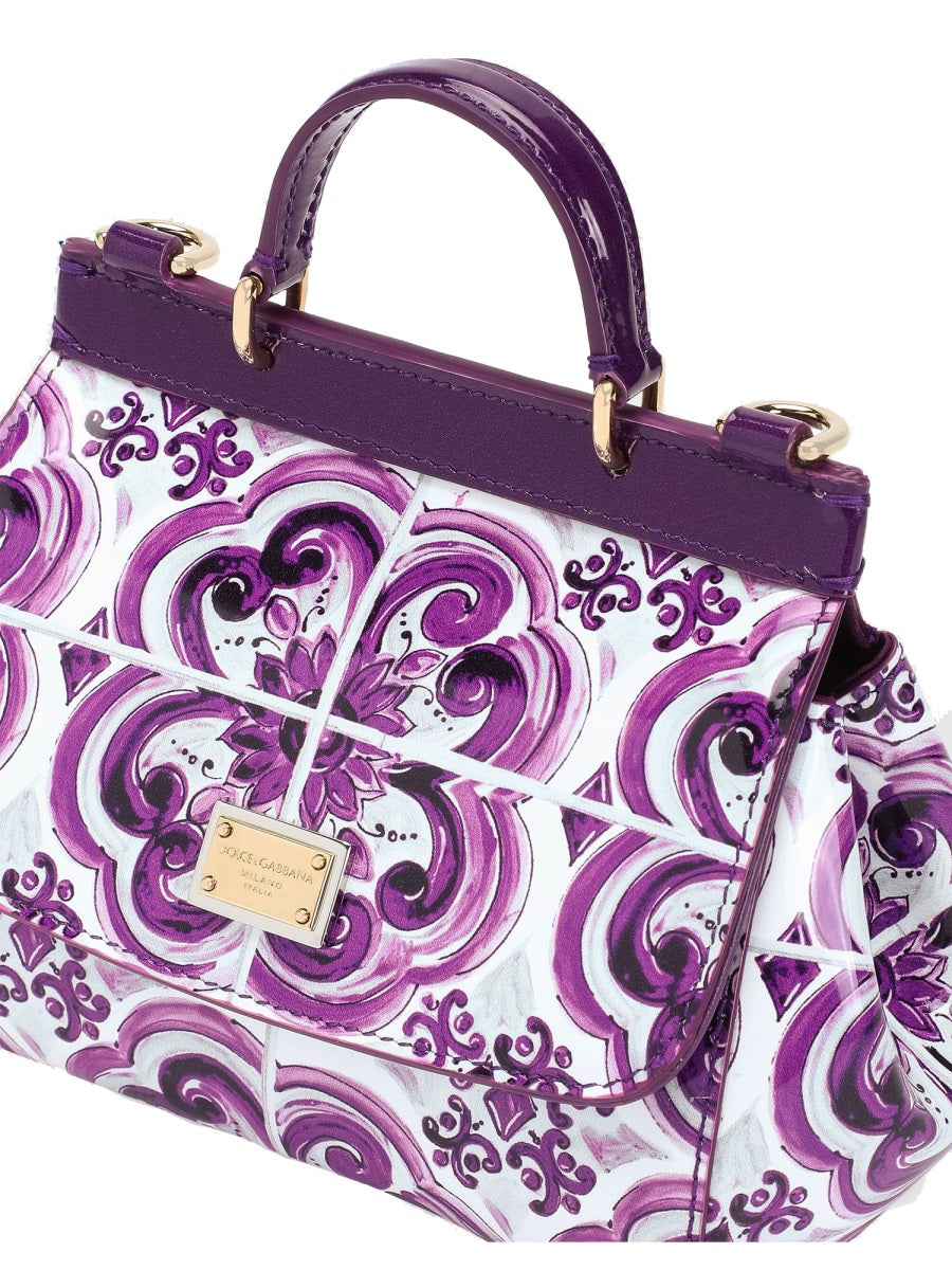 DOLCE & GABBANA Mini Leather Handbag for Girls - FW25 Collection