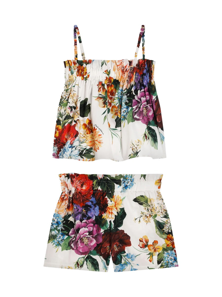 DOLCE & GABBANA Mini Top Set with Shorts for Girls