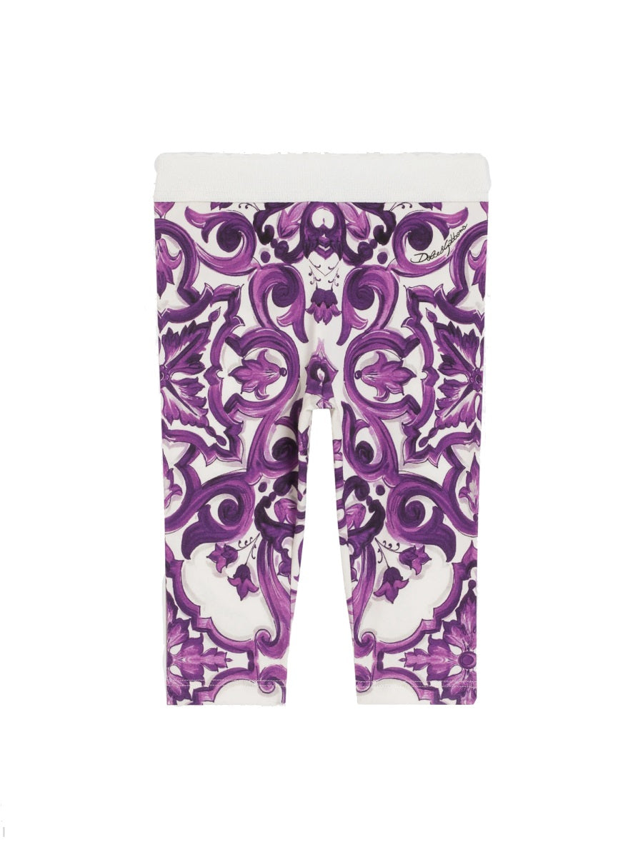 DOLCE & GABBANA Mini Cotton Leggings for Girls