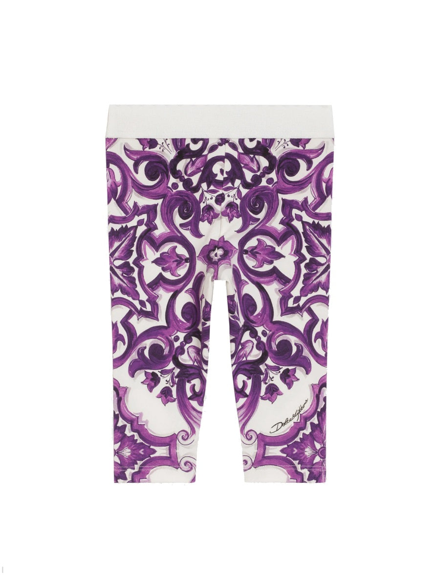 DOLCE & GABBANA Mini Cotton Leggings for Girls