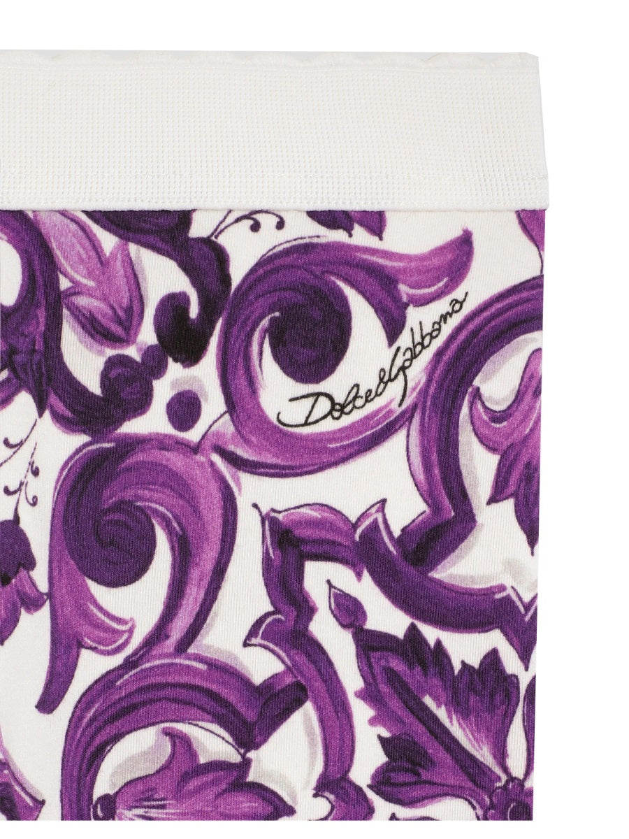 DOLCE & GABBANA Mini Cotton Leggings for Girls