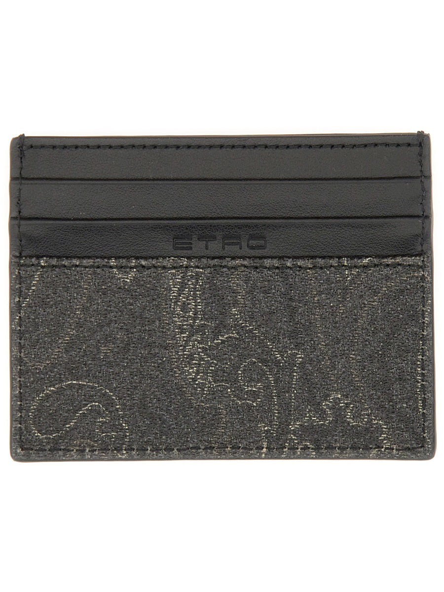 ETRO Mini Card Holder with Pegasus Design