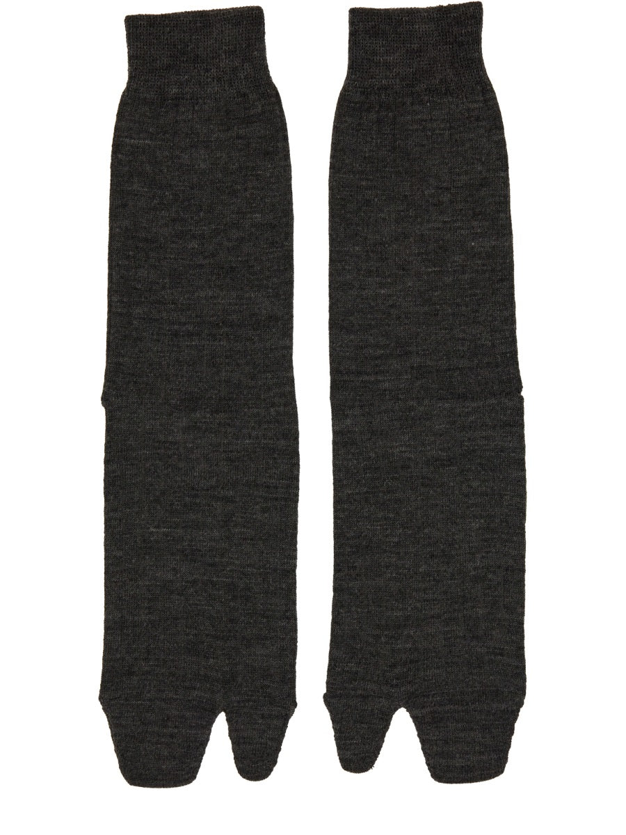 MAISON MARGIELA Tabi Style Wool Blend Socks for Women