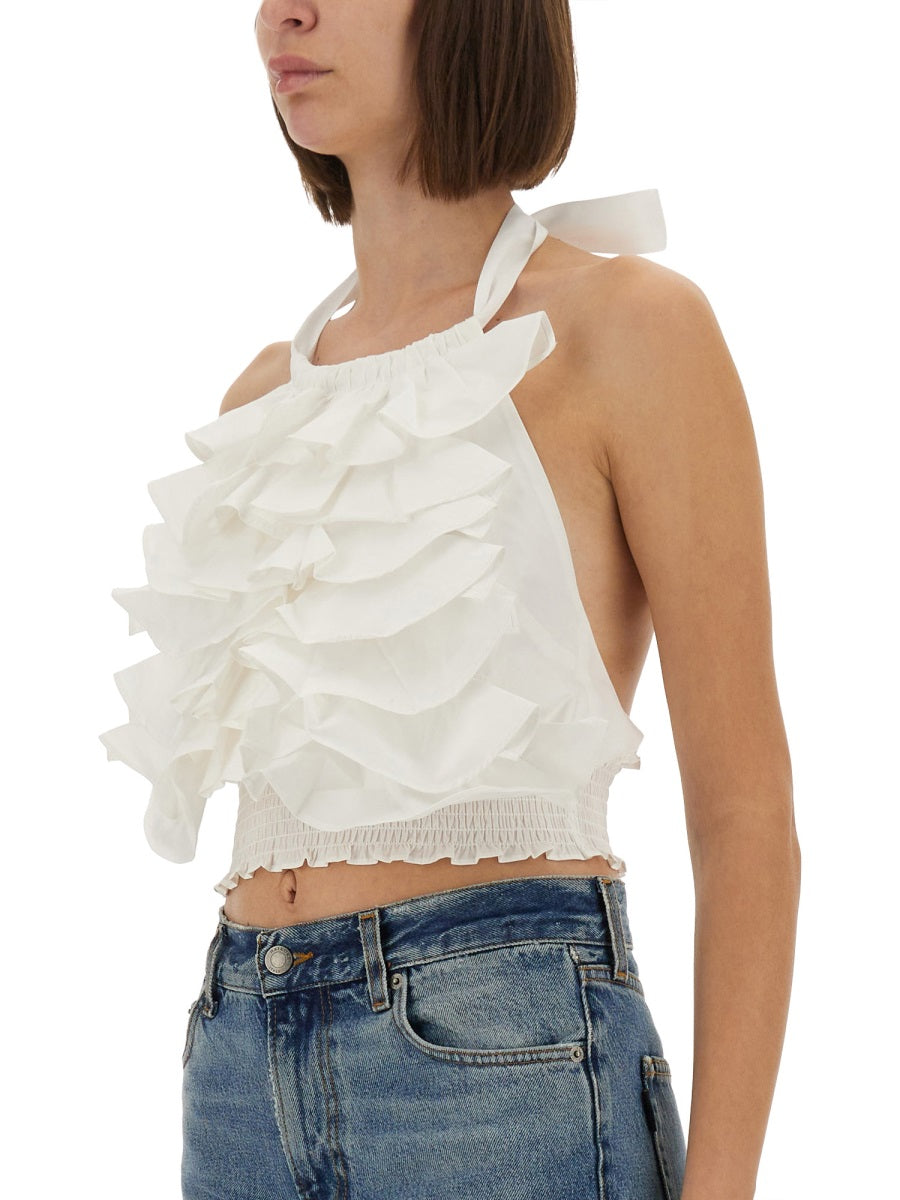 THE GARMENT Mini Layered Ruffle Crop Top
