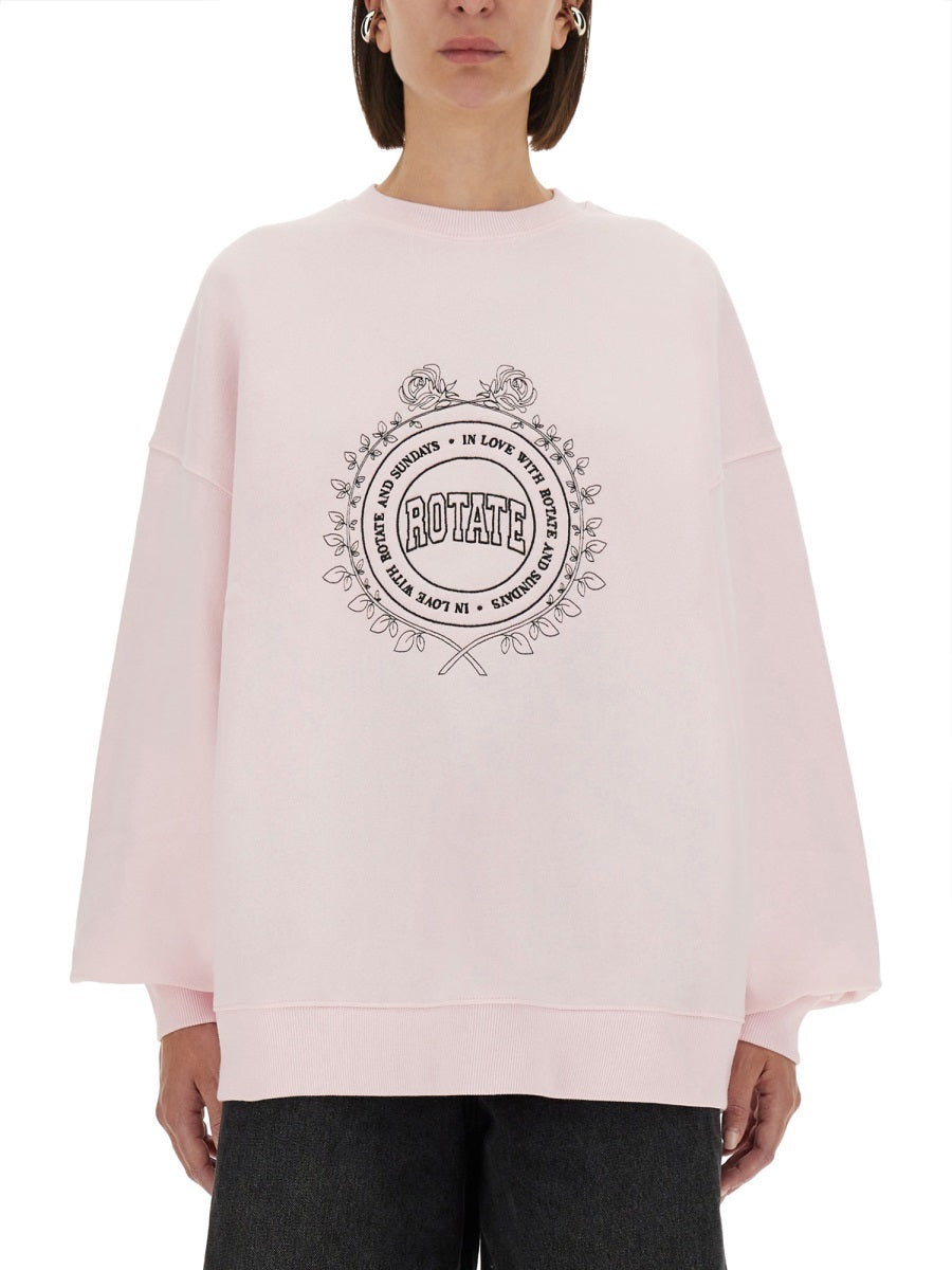 ROTATE BIRGER CHRISTENSEN Organic Cotton Logo Sweatshirt - Size S