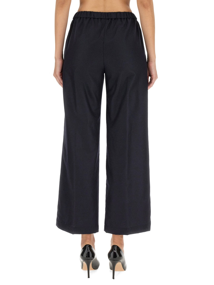 ASPESI Women's Wool Trousers with Elastic Waistband