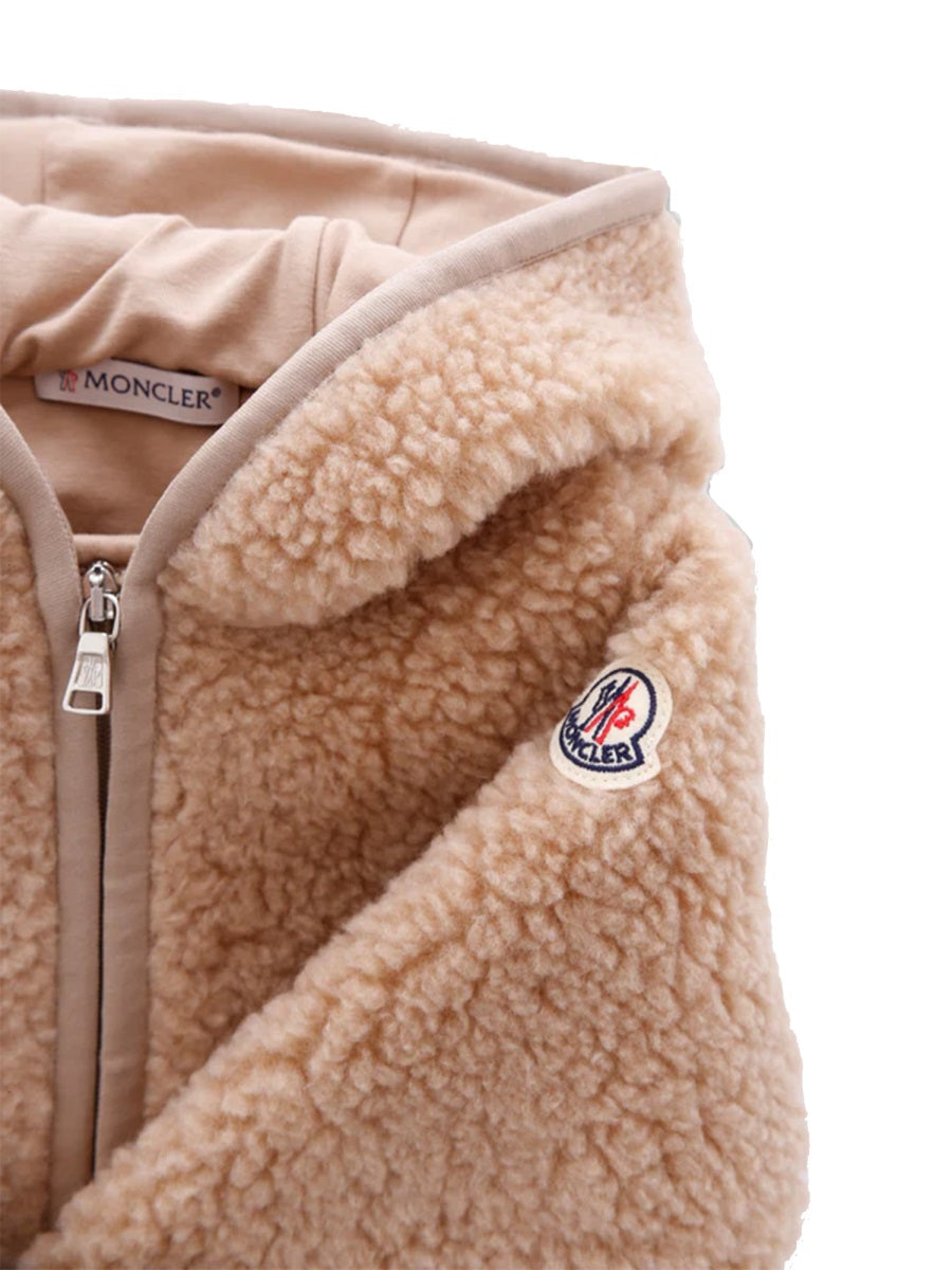 MONCLER Unisex Mini Fleece Jacket with Logo