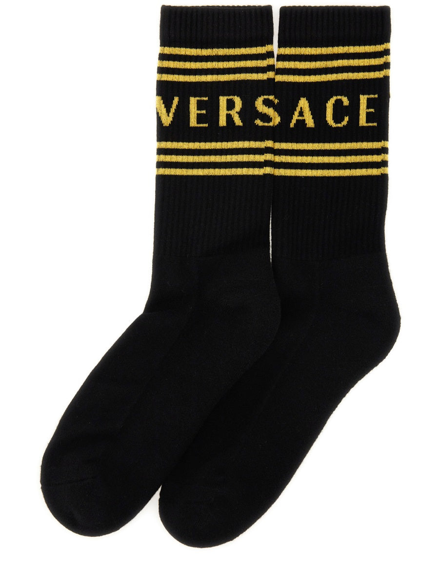 VERSACE Logo Socks for Men - FW25 Collection