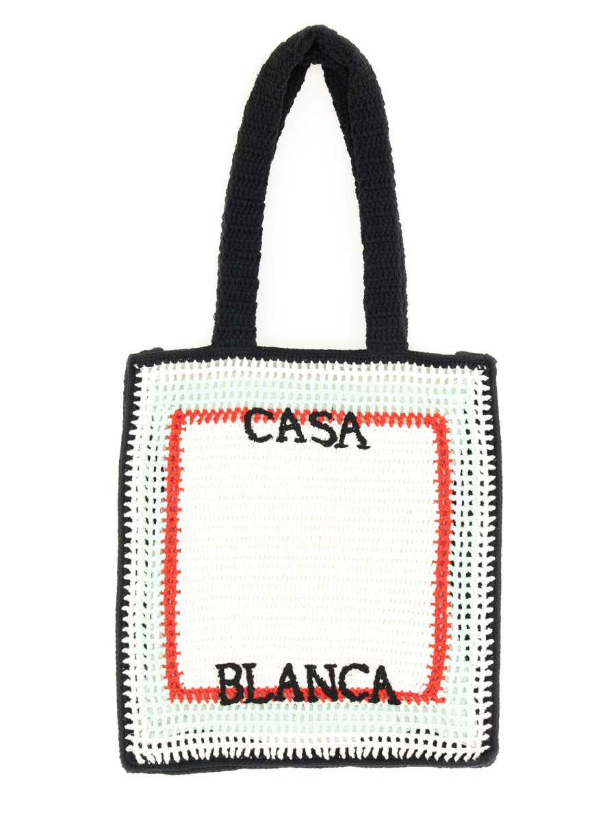 CASABLANCA Crochet Handbag - Unisex Mini Design for FW25