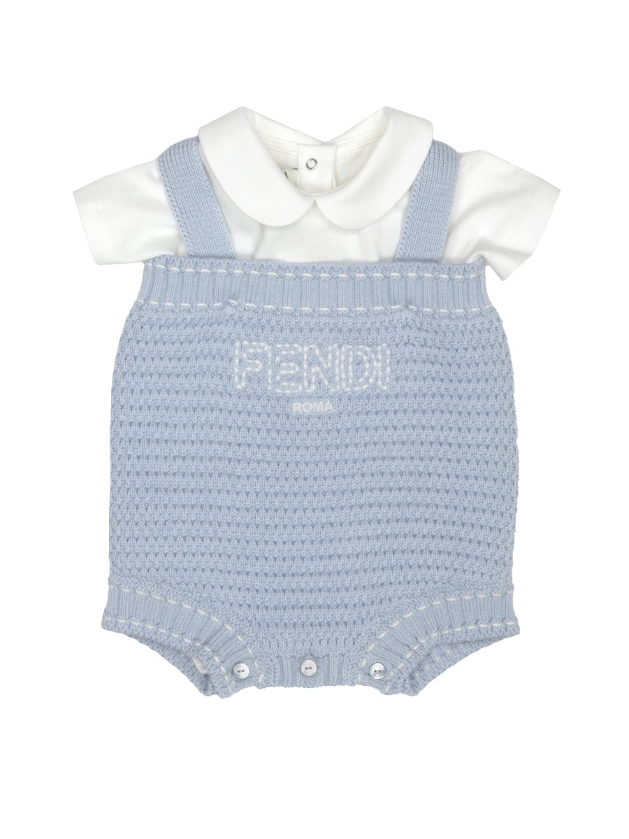 FENDI Mini Saddle Romper for Babies