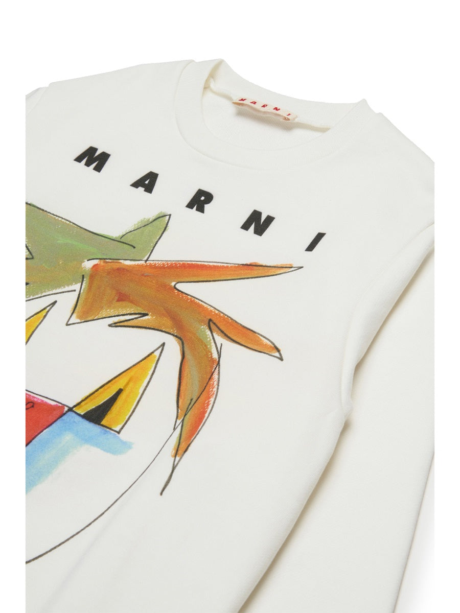 MARNI Unisex Mini Logo Sweatshirt for Kids