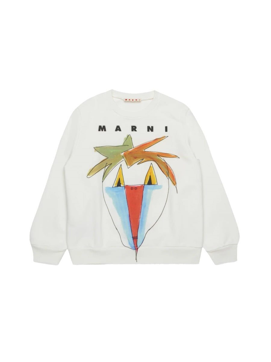 MARNI Unisex Mini Logo Sweatshirt for Kids