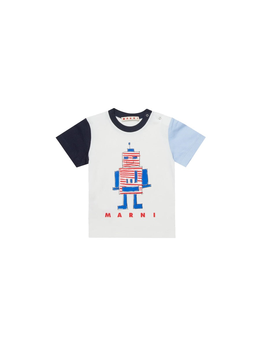 MARNI Mini Unisex Robot Logo T-Shirt