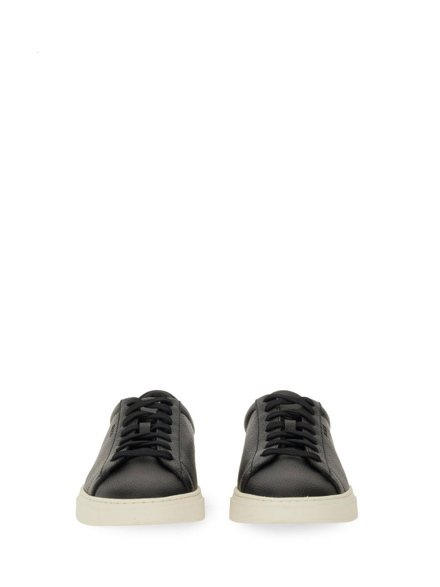 BOSS Grained Leather Sneakers for Men - FW25 Collection