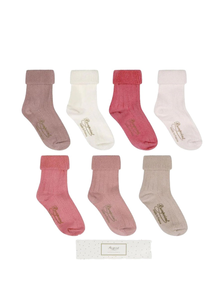 BONPOINT Set of 7 Pairs of Unisex Baby Socks - Perfect for FW25