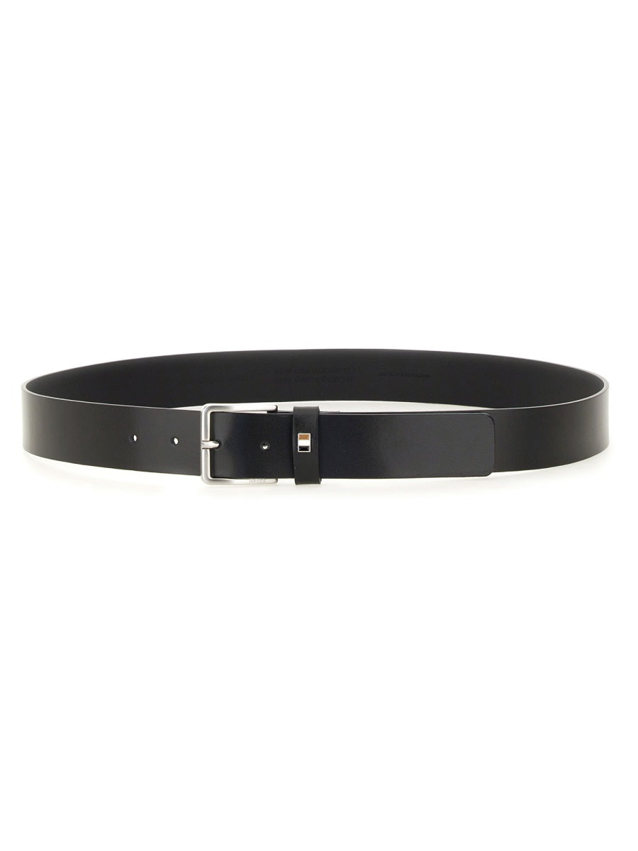 BOSS Leather Logo Belt for Men