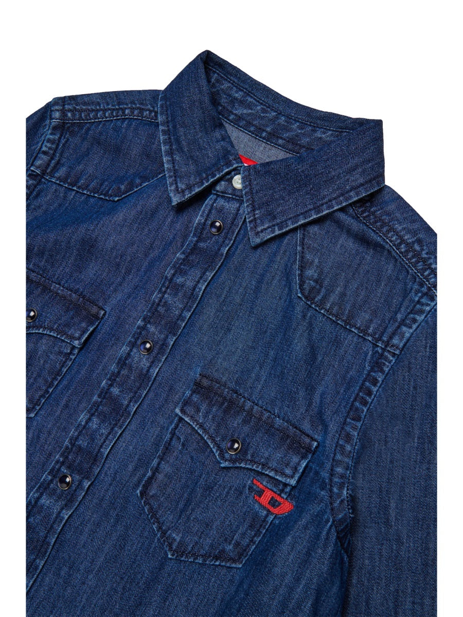 DIESEL Mini Cotton Denim Shirt for Boys